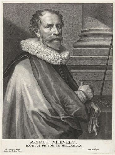 Portret van Michiel Jansz. van Mierevelt by Willem Jacobsz Delff