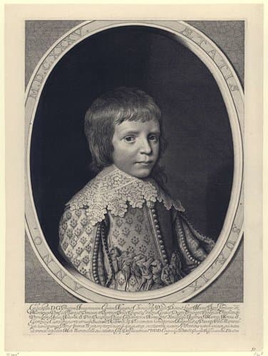 Portret van Willem II, prins van Oranje-Nassau op negenjarige leeftijd