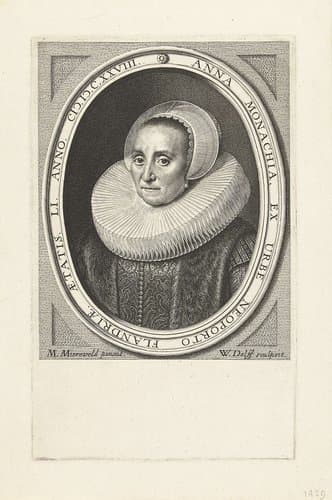 Portret van Anna Monachia by Willem Jacobsz Delff