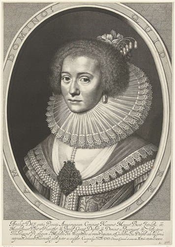 Portret van Amalia van Solms by Willem Jacobsz Delff