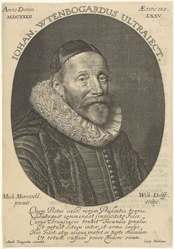 Portret van Johannes Wtenbogaert op 75-jarige leeftijd by Willem Jacobsz Delff