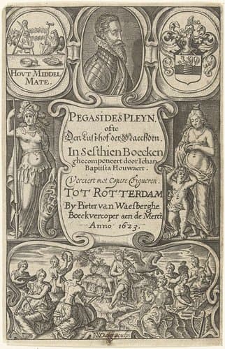 Titelpagina voor: Pegasides pleyn. ofte Den lust-hof der maechden, Rotterdam 1623 by Willem Jacobsz Delff