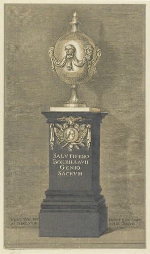 Monument voor Herman Boerhaave by Abraham Delfos