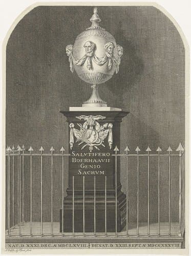 Monument voor Herman Boerhaave by Abraham Delfos