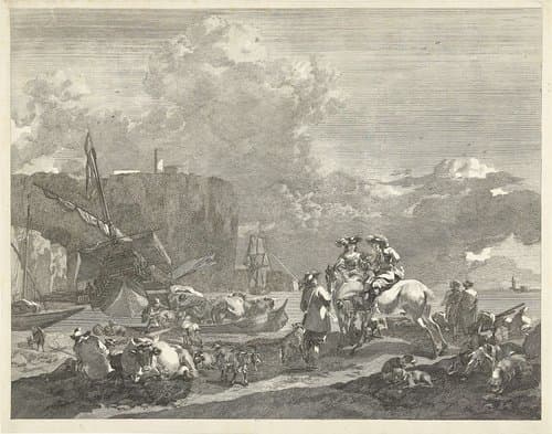 Havengezicht by Abraham Delfos