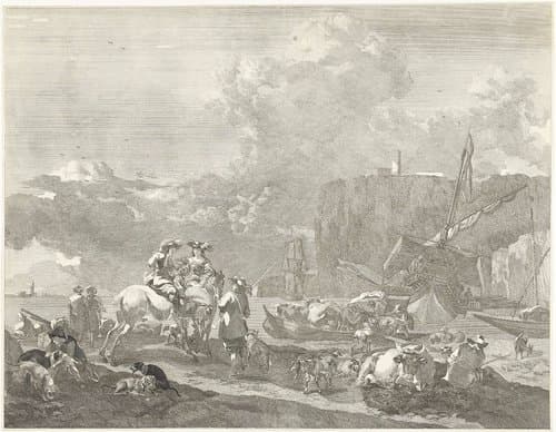 Havengezicht by Abraham Delfos