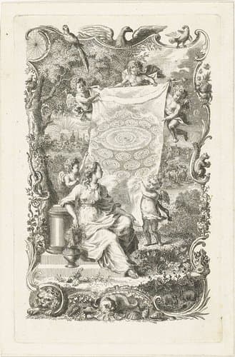 Allegorie op het hemelse Jeruzalem by Abraham Delfos