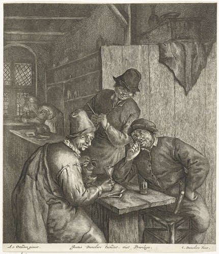 Allegorie met muze met lier by Abraham Delfos