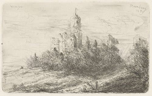 Ruïne van kasteel te Stromberg by Willem Matthias Jan van Dielen