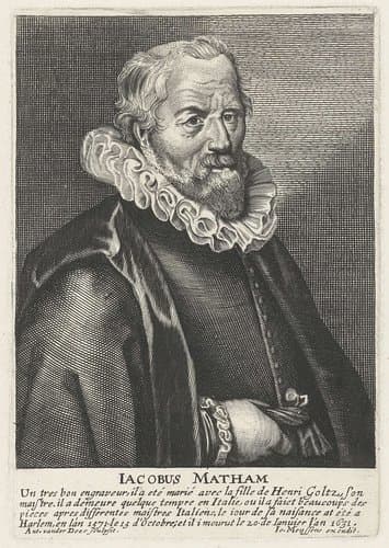 Portret  van Jacob Matham by Antony van der Does