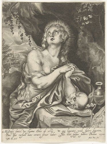 Maria Magdalena in de woestijn by Antony van der Does