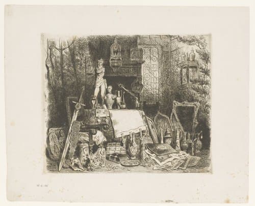 Objecten bij antiquair Verelst by Adolphe Alexandre Dillens