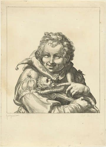 Nar met narrenstok by Barentie Willem Dietz