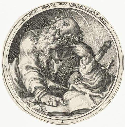 H. Paulus lezend in een boek by Zacharias Dolendo