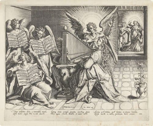 De H. Cecilia aan het orgel by Zacharias Dolendo