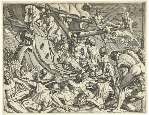 De schipbreuk van Paulus by Bartholomeus Willemsz. Dolendo