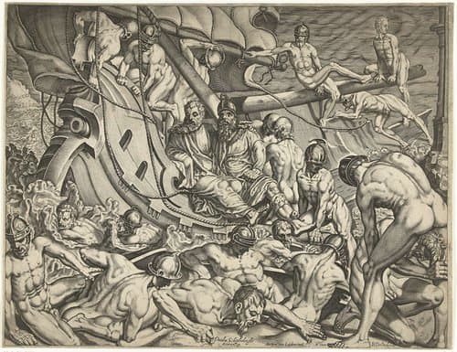 De schipbreuk van Paulus by Bartholomeus Willemsz. Dolendo