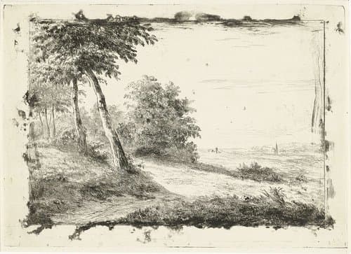 Landschap met een schaapherder by Johannes Adrianus van der Drift
