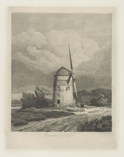 Rembrandts molen te Koukerk by Pierre Louis Dubourcq