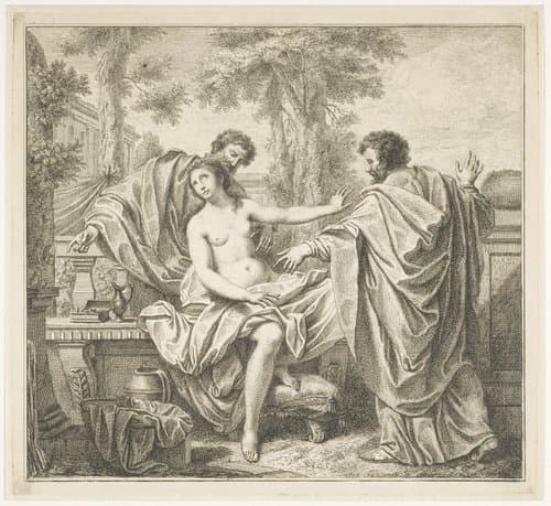 Susanna belaagt door de ouderlingen by Louis Fabritius Dubourg