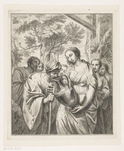 Rebekka en Eliëzer by Louis Fabritius Dubourg