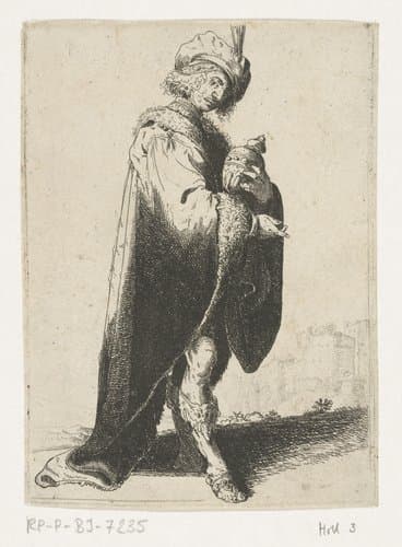 Staande koning met wierookvat by Jacob Duck