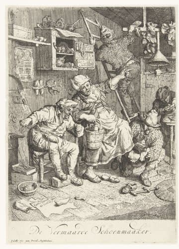 De Vermaarde Schoenmaaker by Cornelis Dusart