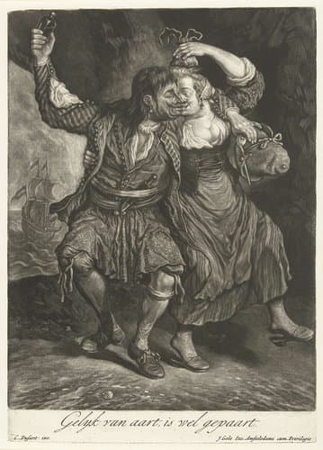 Gelyk van aart, is wel gepaart by Cornelis Dusart