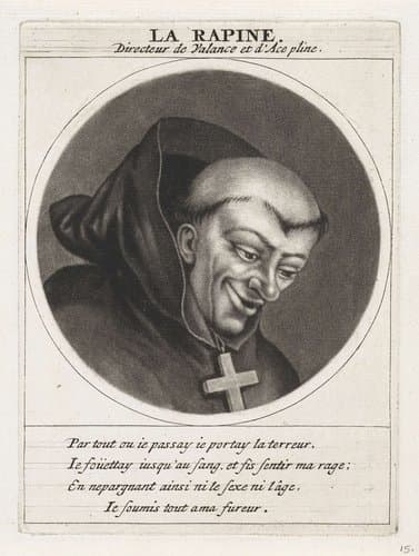 Spotprenten op Lodewijk XIV en zijn gevolg by Jacob Gole