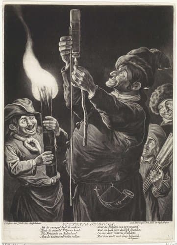 De man met een vuurpijl by Jacob Gole