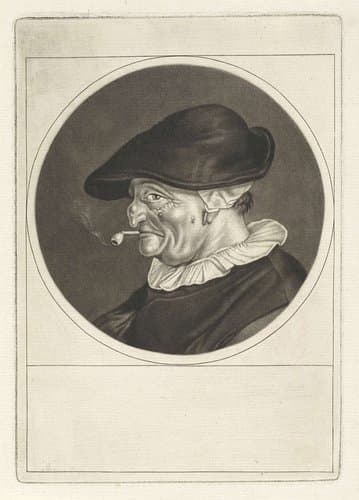 Pijprokende vrouw (de Smaak) by Cornelis Dusart