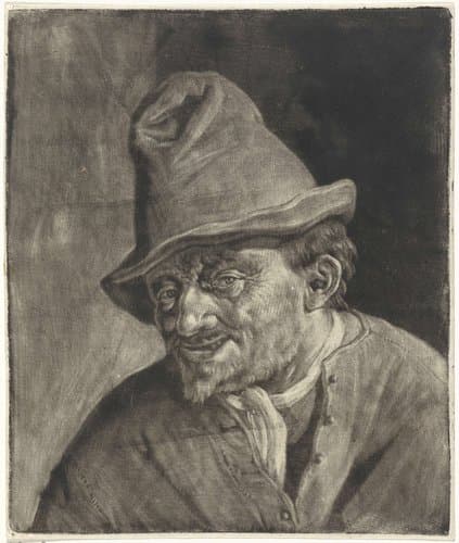 Buste van een boer met een hoed by Cornelis Dusart