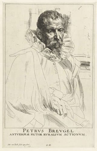 Portret van Pieter Brueghel de Jonge by Anthony van Dyck