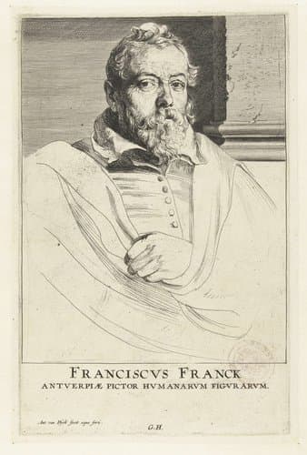 Portret van Frans Francken I by Anthony van Dyck