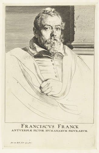 Portret van Frans Francken I by Anthony van Dyck