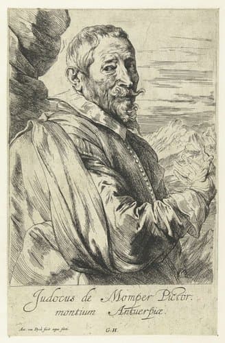 Portret van Joos de Momper by Anthony van Dyck