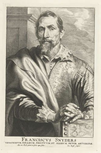Portret van Frans Snijders by Anthony van Dyck