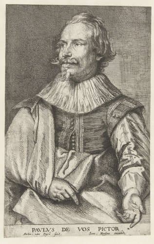 Portret van Paul de Vos by Anthony van Dyck
