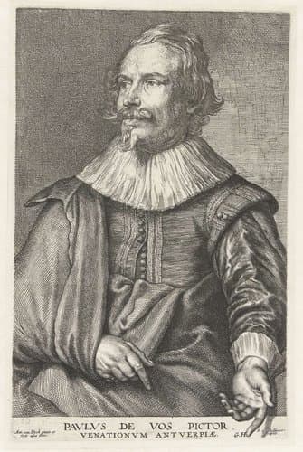 Portret van Paul de Vos by Anthony van Dyck