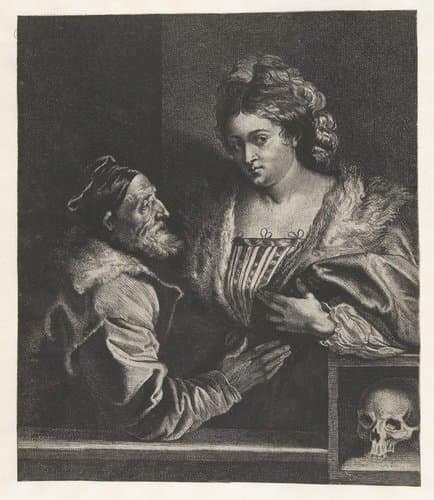 Titiaan en zijn maitresse by Anthony van Dyck