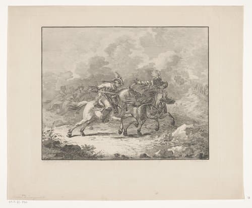 Ruitergevecht by Joannes Bemme