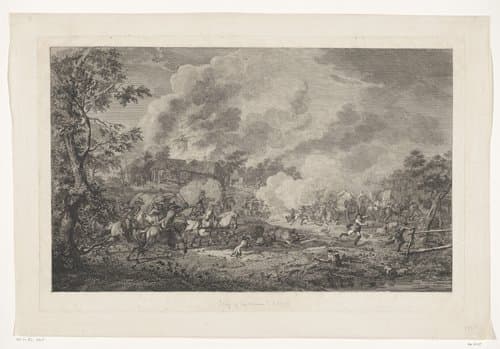 Ruitergevecht by Joannes Bemme