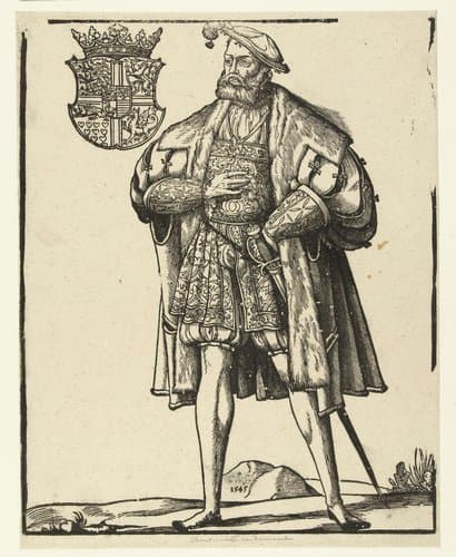 Portret van Christiaan III van Denemarken by Cornelis Anthonisz.