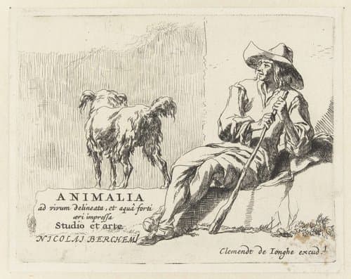 Animalia ad vivum delineata et aqua forti aeri impressa Studio et Arte Nicolai Berchemi by Nicolaes Pietersz Berchem