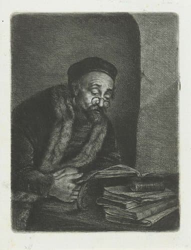 Man achter een bureau by Jan Chalon