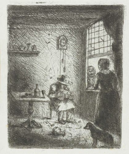 Interieur van een huis by Jan Chalon