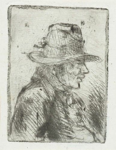 Man met hoed by Jan Chalon