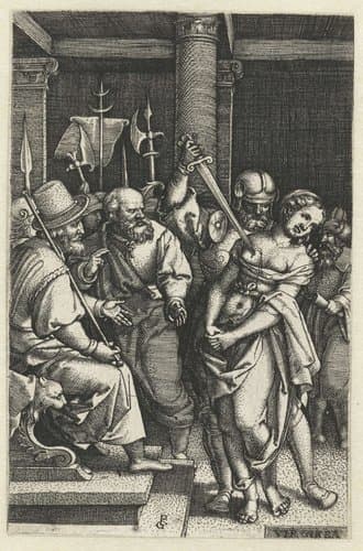 Virginius doodt zijn dochter Virginia by Georg Pencz