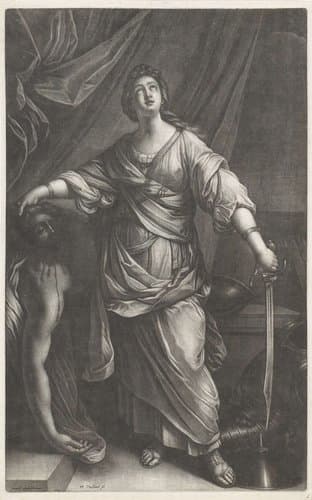 Judit met het hoofd van Holofernes by Wallerant Vaillant