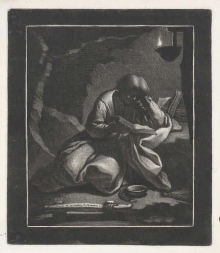 Lezende kluizenaar by Wallerant Vaillant